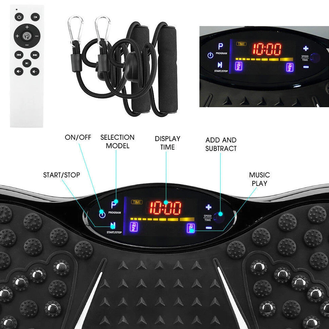 Vibration Plate Exercise Machine Home Workout Equipment Body Shaper Massager UK