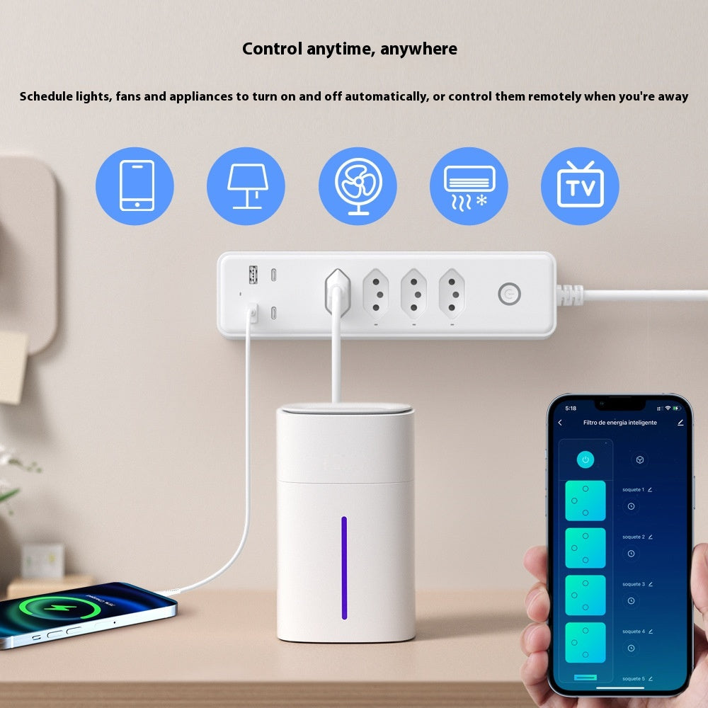 Smart Brazil Gauge Power Strip Four-hole With USB