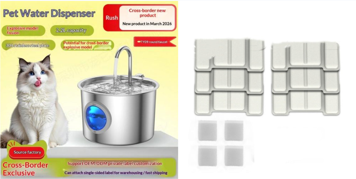 Pet Water Fountain Stainless Steel Water Dispenser