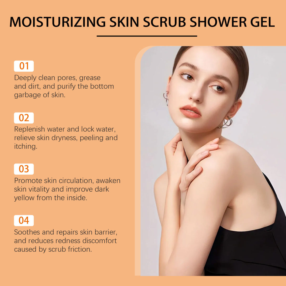 Turmeric Vitamin C Moisturizing Exfoliating Body Wash With Rich Foam And Easy Rinsing