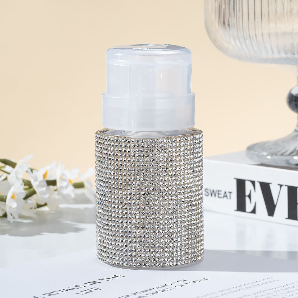 Full Diamond Press Makeup Removal Bottle Empty