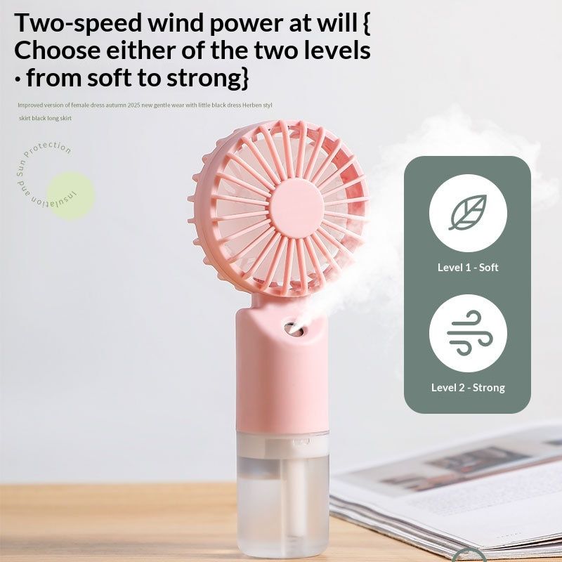 Handheld Spray Fan For Humidification And Hydration