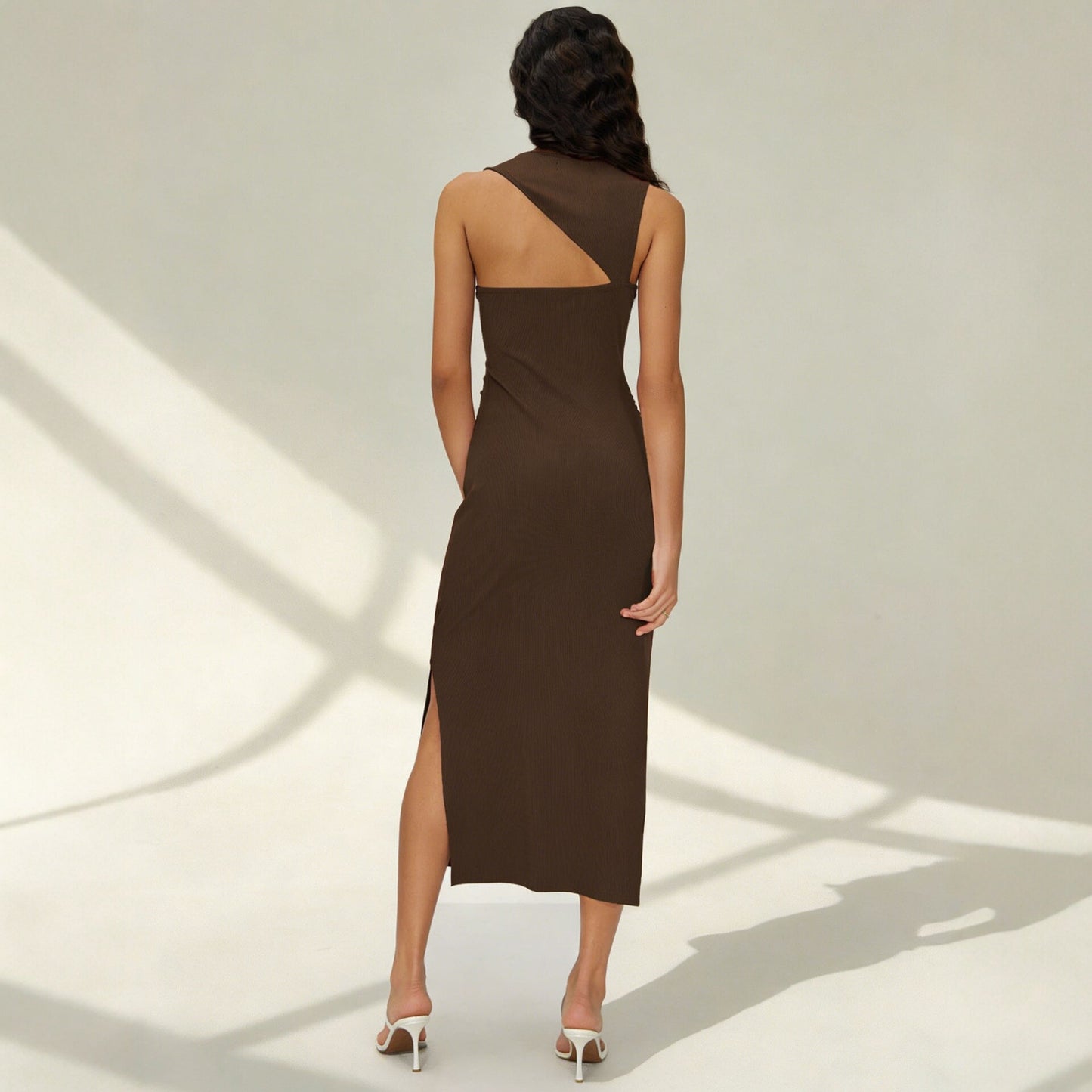 New Summer Dress Waist-cinching And Slimming With A Slit
