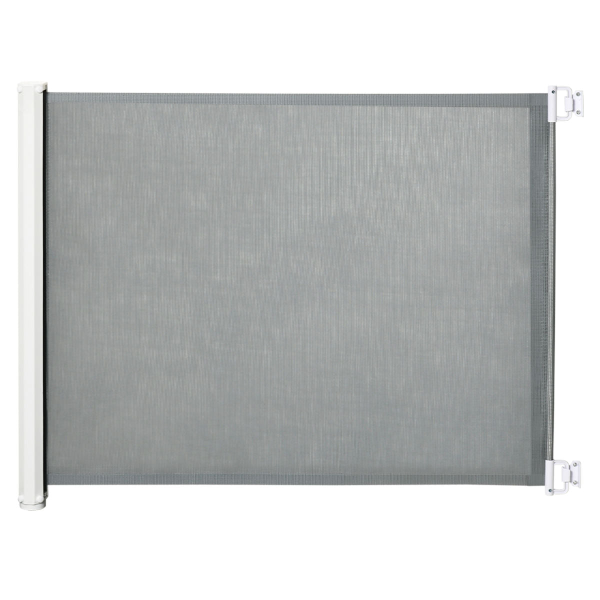 PawHut Retractable Pet Safety Gate, Folding Dog Barrier, Grey