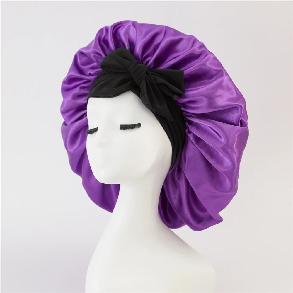 Artificial Silk Beauty Hair Care Wide-brimmed Hat Headscarf Nightcap