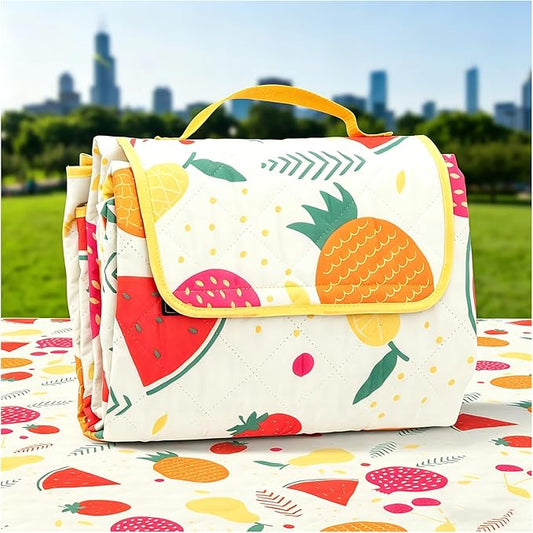 TaTalife Picnic Blankets, Portable Outside Baby Blanket, 3 Layer Picnic Mat for Camping, 79" x 59" Large Waterproof Sand P...