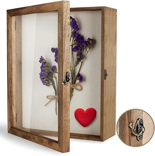 TJ.MOREE Shadow Box Display Case 11 x 14 Shadowbox Frame with Linen Back Memorabilia Bouquet Medals Photos Memory Box for ...