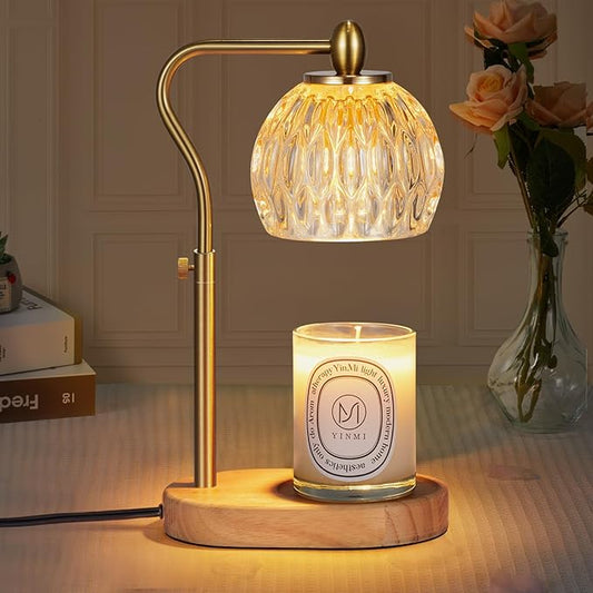 NVRGIUP Candle Warmer, Candle Warmer Lamp with Timer & Dimmer Height Adjustable Scented Candles, with 2 * 50W Bulbs for Ho...
