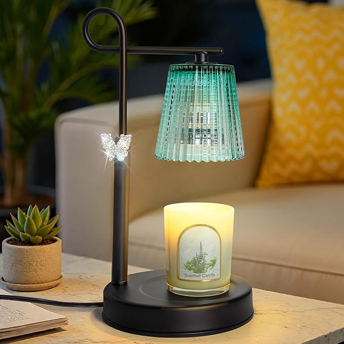 IvvaHholao Candle Warmer Lamp with Timer Dimmer, Adjustable Height Wax Warmer Lamp for Jar Candle, Wax Melter House Warmin...