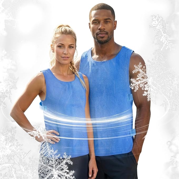 Cooling Ice Vest for Men Women - PVA Water Activated Evaporative Cool Cold Vest for MS Hot Weather