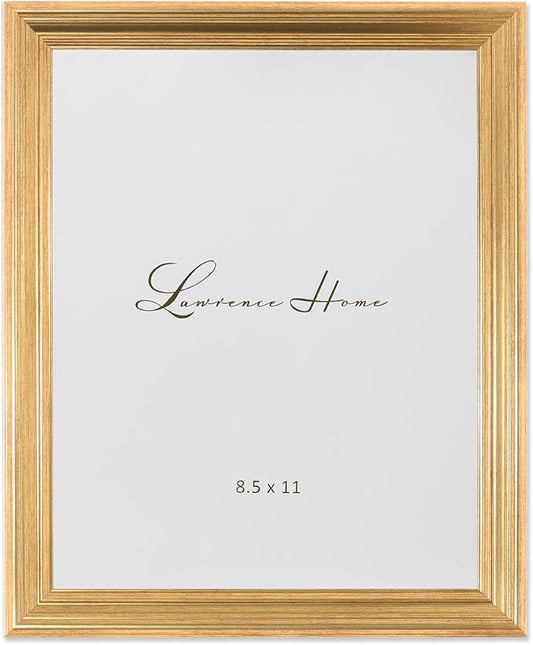 Lawrence Frames 8.5x11 Sutter Burnished Gold Picture Frame (536281)