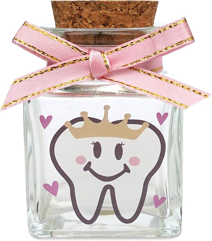 HAMUIERS Tooth Fairy Box, Baby Tooth Box for Lost Teeth, Glass Tooth Holders for Kids First Teeth Keepsake Box Gifts for B...