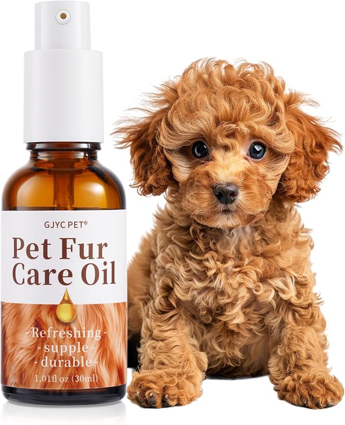 GJYC PET Pet Fur Care Oil - Detangles, Reduces Shedding - Adds Shine with Collagen & Natural Oils - Leave-in Conditioner f...