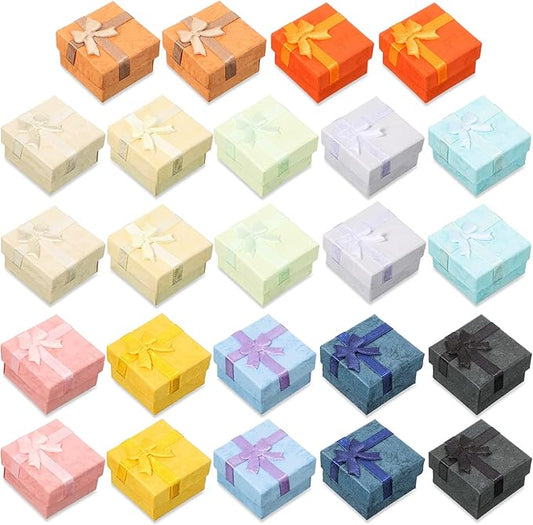 Sureio 24 Pack Jewelry Gift Boxes Jewelry Box Gift Cases Cotton Filled Cardboard Paper Box Bracelets Bangle Necklace Gift ...