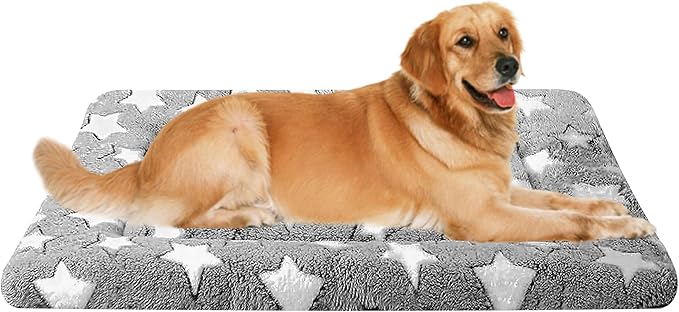 Fogkiss Dog Bed Mat, Reversible Crate Pad & Durable Dog Bed - Machine Washable Kennel Mat with Ultra Soft for Large Dogs (...