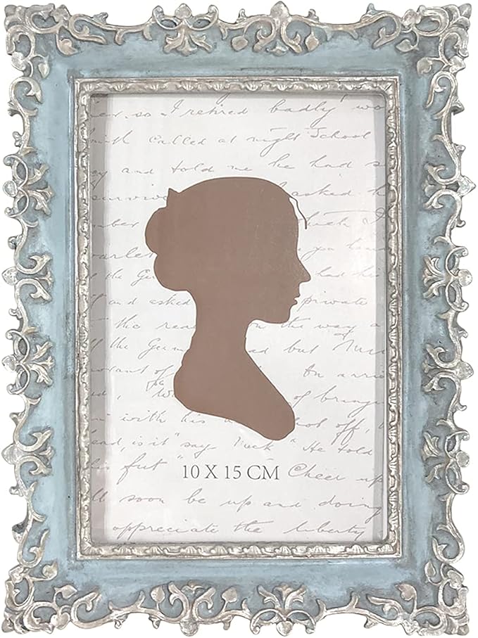 AELS 4x6 Inch Vintage Picture Frame, Elegant Antique Photo Frames with Glass Front, Photo Display, Tabletop Wall Hanging, ...