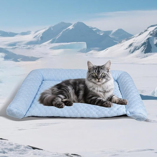 Petmarket Cooling Mat - Thicken Portable & Foldable Mat for Small Cats/Kitten, Non-Slip & Machine Washable, Ideal for Carr...