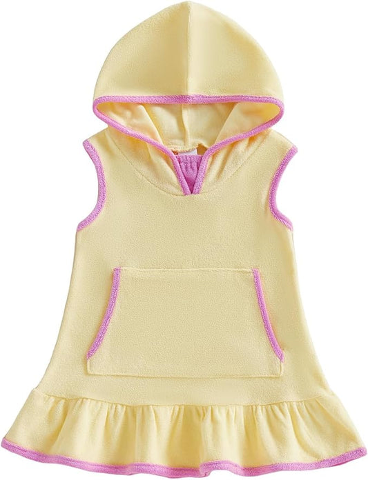 citgeett Toddler Little Girl Swim Cover Up Beach Towel Robe Bathing Suit Cover Ups Swimsuit Summer Baby Beach Essentials