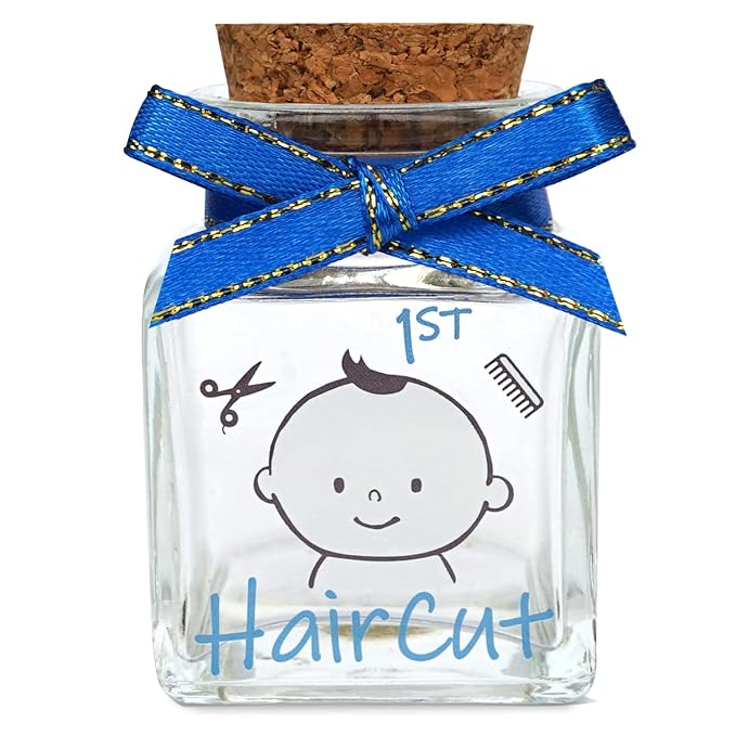HAMUIERS First Haircut Keepsake Holder, First Curl Keepsake Box for Kids Baby Keepsake Box Baby Shower for Babies to Keep ...