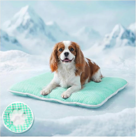 furrybaby Dog Cooling Mat Dog Bed mat, Extra-Thick Dog Crate Pad, Cat Bed, Washable Pet-Safe Magic Cooling Pad for Dogs Ca...