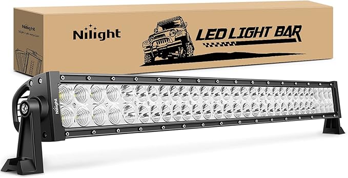 Nilight LED Light Bar 32 Inch 180W 12600LM Spot Flood Combo Driving Lamp Roof Bumper Off Road Work Pods for Van Camper Wag...