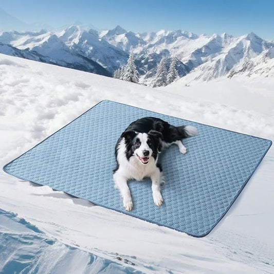 Soulbond Cooling Mat for Large Dogs - 40"x50" Washable Cooling Pad for Puppy, QMAX>0.3, Anti-Slip Bottom, Portable Summer ...