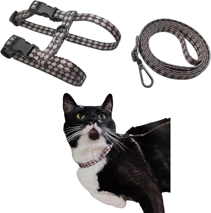 Muejjur Cat Harness and Leash Set, Escape-Proof Adjustable Kitten/Cat Harness for Walking & Travel, Easy Control, Comforta...