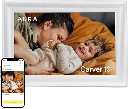 Aura Digital Picture Frame - 10.1" HD Display | Wirecutter's Best Digital Frame | Text Photos Directly to Your Frame from ...