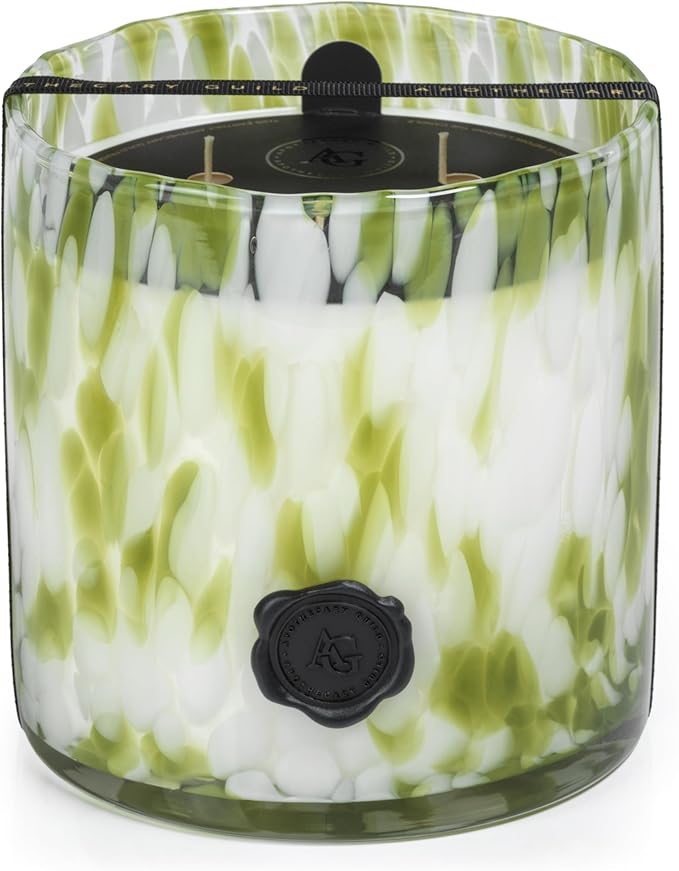 Zodax Apothecary Guild Scented Opal Glass Jar Candle- 50 oz/3-Wick - Sicilian Lemon Bergamot