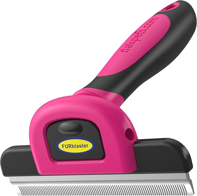 DakPets Stainless Steel Pet Deshedding Tool - Grooming Brush for Cats and Dogs, Removes Trapped Hair, Reduces Shedding by ...