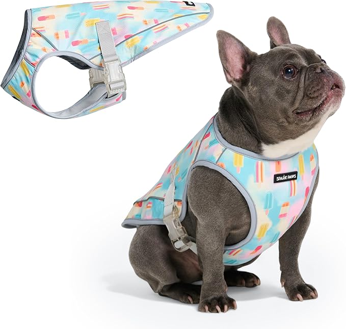 Spark Paws Dog Cooling Vest - SPF 50 UV Sun Protection - Summer Heat Relief Gear for Dogs, Lightweight, Evaporative Coolin...