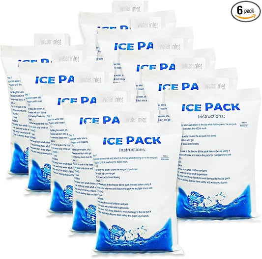 12Pcs Reusable Ice Packs for Cooling Safety Vest Cold Packs Freezer Packs for Lunch Bags, Travel, Outdoor Activities, Comp...