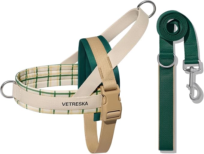 VETRESKA Dog Harness and Leash Set, Easy Walk Dog Harness for Large Medium Dogs, No Pull Puppy Harness for Walking and Tra...
