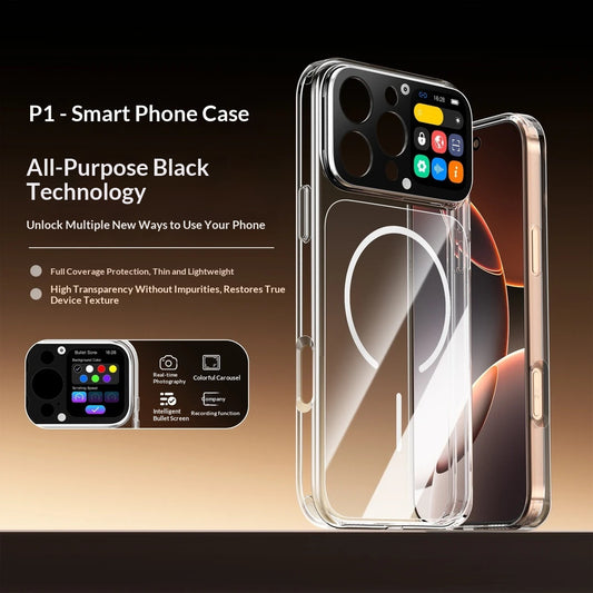 P1 Smartphone Case, Transparent, Full-Body Protection, Drop-Resistant, Magnetic Suction