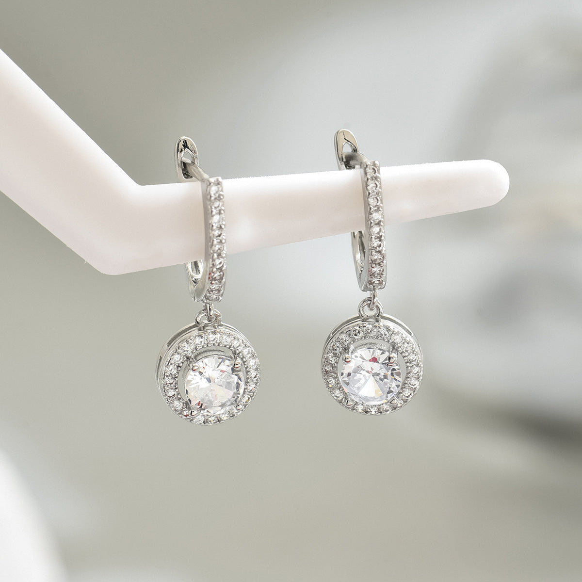 Korean Style Soft Lovely Women Stud Earrings, Niche Premium Forest Style Design Inlaid Cubic Zirconia, Versatile Daily Fashion Ear Jewelry For Ladies