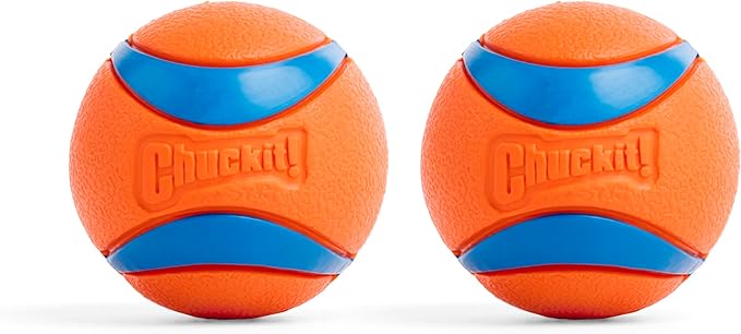Chuckit! Ultra Ball Dog Toy - Medium Bouncy Fetch Balls For Dogs 20-60 lbs - Made from Durable Rubber - Floating Water Pet...