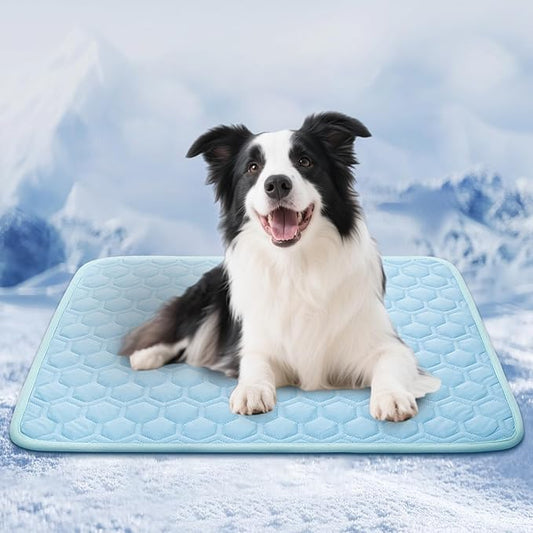 Mojonnie Dog Cooling Mat for Summer Self-Cooling Mat for Dogs & Cats Summer Outdoor Dog Pad Cooling Washable, Portable & N...