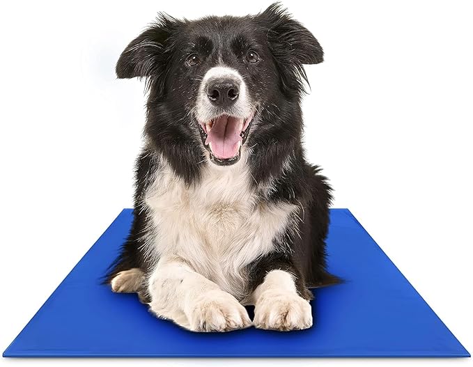 The Green Pet Shop Chillz Gel Mat, Large - Pressure-Activated Cooling Pad for Pets 25-50 lbs - Non-Toxic, No Water or Refr...