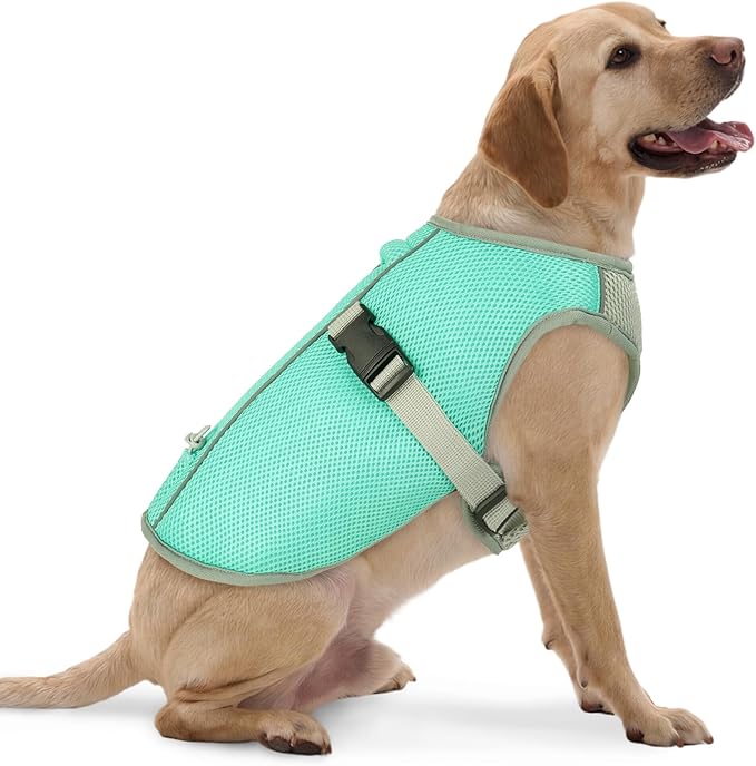 FUAMEY Cooling Dog Shirt for Hot Weather Walks, Breathable Cooling Jacket for Puppy Outdoor Play, Easy On Off Summer Dogs ...