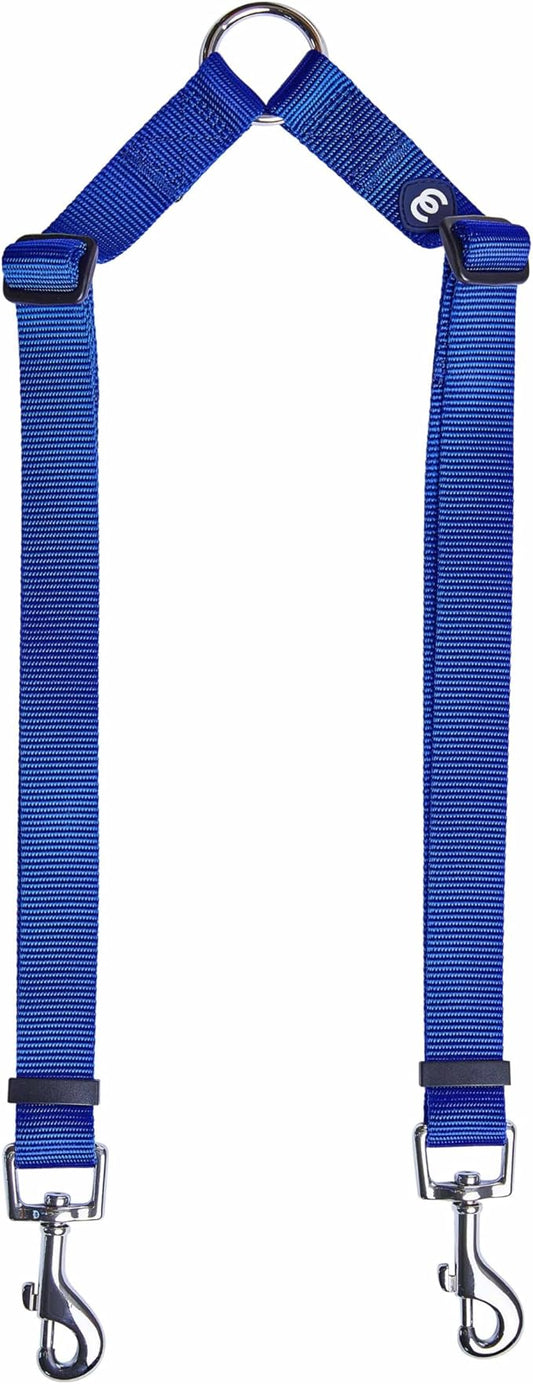 Blueberry Pet Essentials Durable Classic Double Dog Leash Coupler, Royal Blue, Small, Dual Walking & Training Leashes for ...