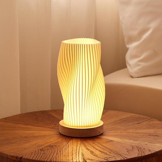 Dawnwake Table Lamp Bedside Lamps for Bedroom, Small Night Stands Desk Lamp, Mood Warm Cozy Lighting, Vintage Boho Cool Mi...