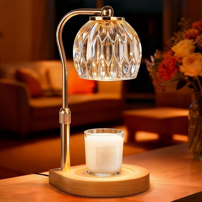 YDDQR Candle Warmer Lamp with Timer Dimmer Adjustable Height, Gift for Women Mom, House Warming New Home Cozy Decor, Wax M...