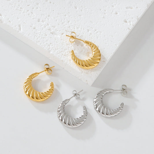 Asymmetric U-shaped Earrings For Cross-border Fashion In Europe And America