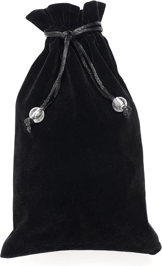 EFENDIZ Velvet Drawstring Pouch, 5.5x9 Inches, Black Cloth, Small Gift Bag, Jewelry Pouch 1pcs