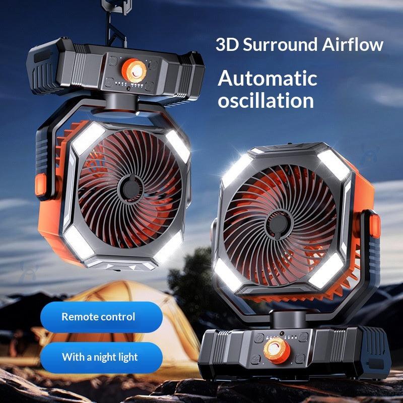 Charging Fan With LED Light And Water-replenishing Humidification