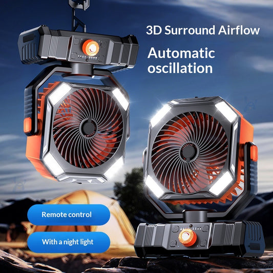 Charging Fan With LED Light And Water-replenishing Humidification