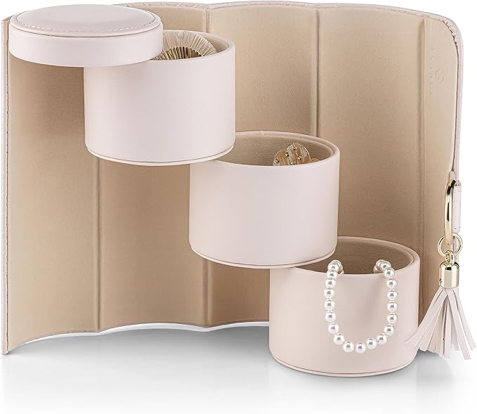 VLANDO Jewelry Box for Mothers Day Gifts, Travle Jewelry Organizer, Bridal Shower, Bridesmaid Gifts for Wedding Day, Bride...