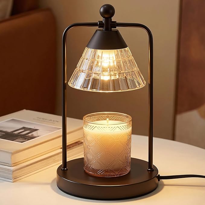 Candle Warmer Lamp with Timer Dimmer, Electric Wax Melt Warmer Lamp for Jar Candles Lights, Candle Lamp Warmer with 2 Bulb...