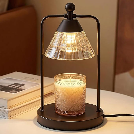 Candle Warmer Lamp with Timer Dimmer, Electric Wax Melt Warmer Lamp for Jar Candles Lights, Candle Lamp Warmer with 2 Bulb...