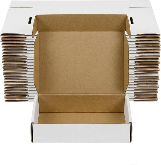 ZxeluPapr 20 Pack 12x9x4 Shipping Boxes, White Corrugated Cardboard Packaging Box for Small Business